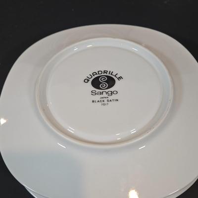 LOT 349B: Quadrille Sango Black Satin Pieces Made In Japan