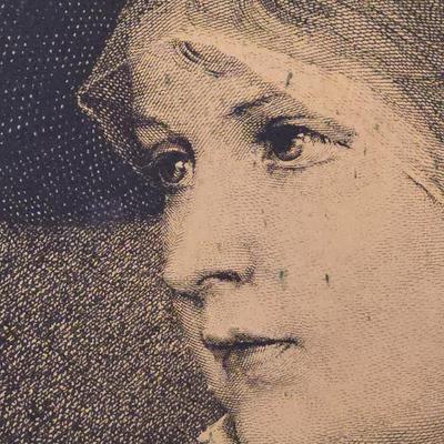 LOT 350B: A Day Dream Framed Etched Art, Clay Pitcher with Faux Lavender, and Two Antique British Poets and Translations Books