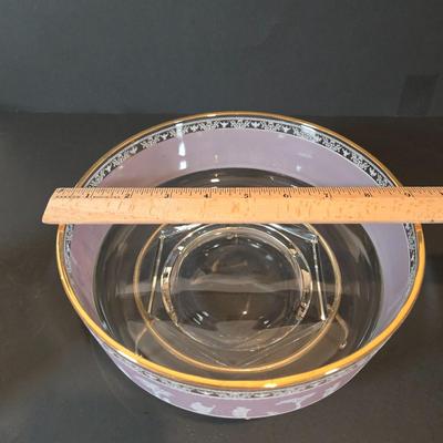 LOT 351B: Jeanette Hellenic Wedgwood Bowl Set with Holders