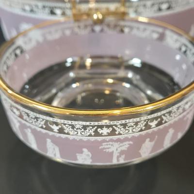 LOT 351B: Jeanette Hellenic Wedgwood Bowl Set with Holders
