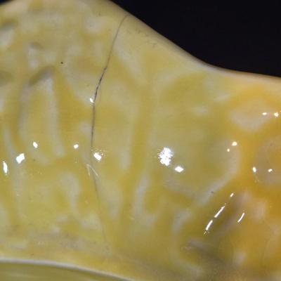 LOT 352B: Secla Portugal Majolica Yellow Cabbage Leaf Soup Tureen, Ten Plates, and More