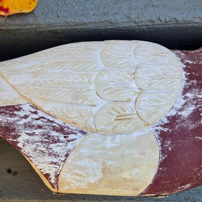 LOT 354B: Vintage Horse Weather Vane on Pole and Wooden Swan