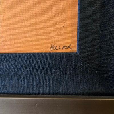 LOT 355B: Vintage Modernist Framed Artist Signed Oil Painting