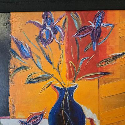 LOT 355B: Vintage Modernist Framed Artist Signed Oil Painting