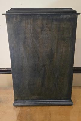 LOT 358B: Wicker Wooden Free Standing Cabinet Clock