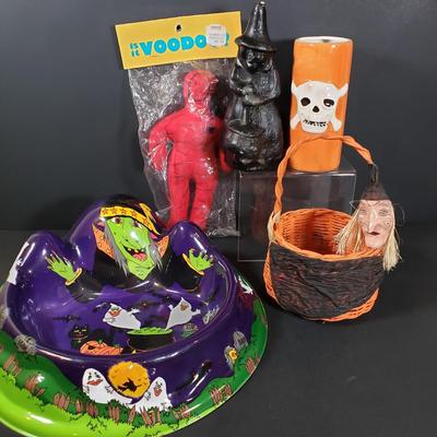 LOT 402B: Vintage Halloween Decor & Voodoo Doll by Urban Outfitters