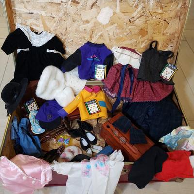 LOT 407B: Trunk Full of Vintage American Girl Doll Clothing, Accessories, Furniture & More