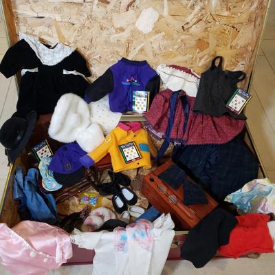 LOT 407B: Trunk Full of Vintage American Girl Doll Clothing, Accessories, Furniture & More