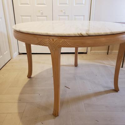 LOT 409B: Round Marble Top Dining Table