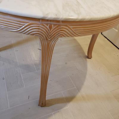 LOT 409B: Round Marble Top Dining Table