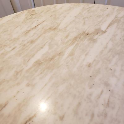 LOT 409B: Round Marble Top Dining Table