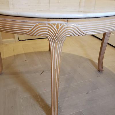 LOT 409B: Round Marble Top Dining Table