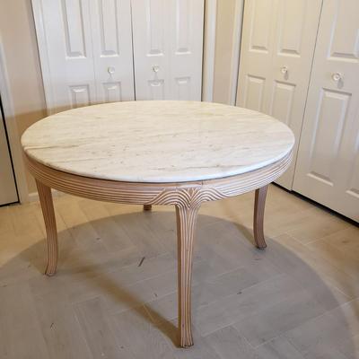 LOT 409B: Round Marble Top Dining Table