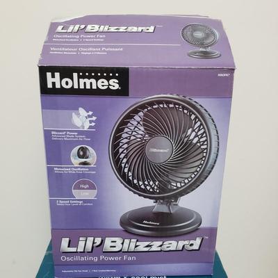 LOT 411Z: New Sealed Homedics Humidifier & Holmes Oscillating Power Fan