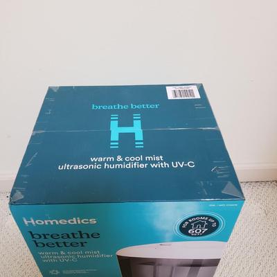 LOT 411Z: New Sealed Homedics Humidifier & Holmes Oscillating Power Fan
