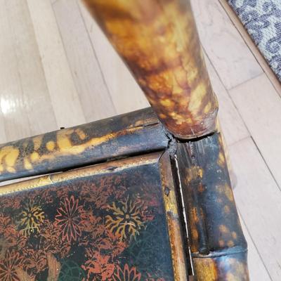 LOT 416F: Vintage Bamboo Corner Shelf & Decorative Wall Shelf