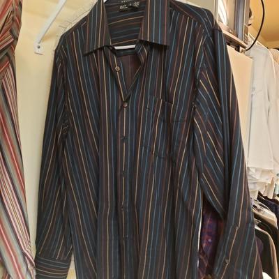 LOT 418MBC: Men's Shirts-Robert Graham, Moda Milano & More