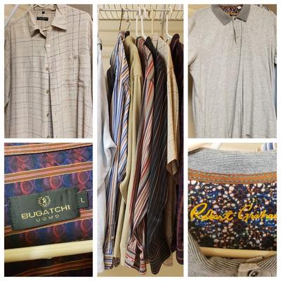 LOT 418MBC: Men's Shirts-Robert Graham, Moda Milano & More