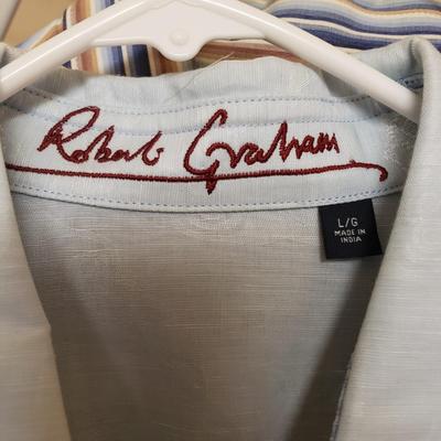 LOT 418MBC: Men's Shirts-Robert Graham, Moda Milano & More