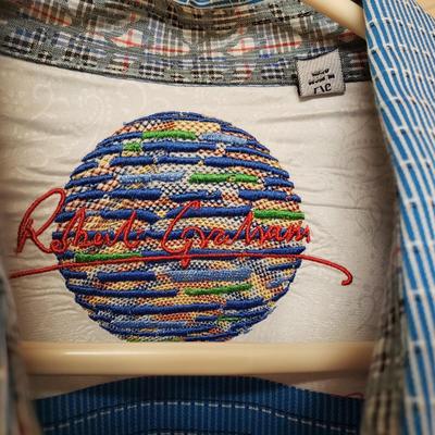 LOT 419MBC: Men's Shirts-Tori Richard, Robert Graham, Bugatchi & More