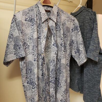 LOT 419MBC: Men's Shirts-Tori Richard, Robert Graham, Bugatchi & More