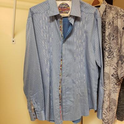 LOT 419MBC: Men's Shirts-Tori Richard, Robert Graham, Bugatchi & More
