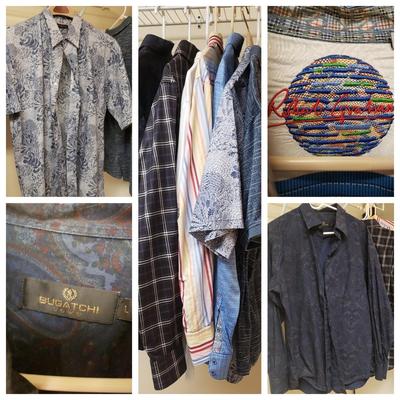 LOT 419MBC: Men's Shirts-Tori Richard, Robert Graham, Bugatchi & More