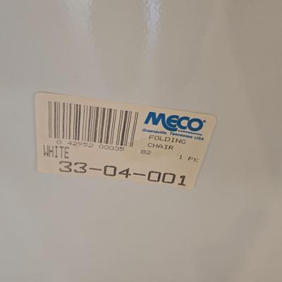 LOT 445B: White Metal Folding Chairs