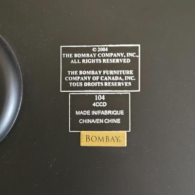 LOT 449B: Floor Lamp, Wall Clock, and Bombay Company Round Side Table