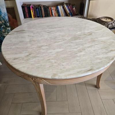 LOT 452B: Marble Top Table and Four Chairs