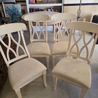 LOT 452B: Marble Top Table and Four Chairs