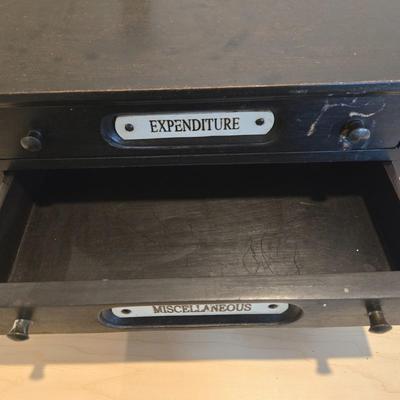 LOT 454B: Adjustable Height Desk with Multiple Office Supplies