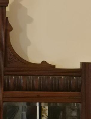 LOT 457B: Antique Over Mantle Mirror