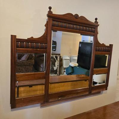 LOT 457B: Antique Over Mantle Mirror
