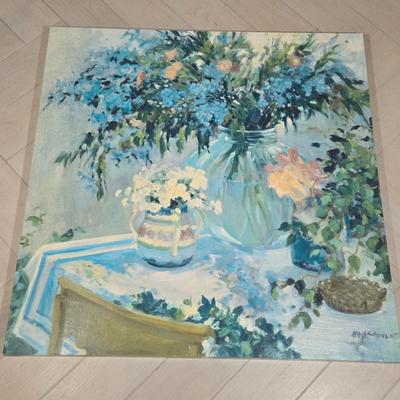 LOT 460B: Stretched Canvas Signed Still Life Painting