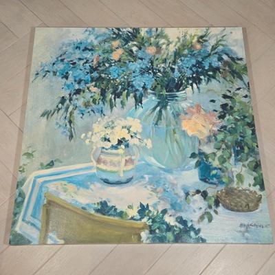 LOT 460B: Stretched Canvas Signed Still Life Painting