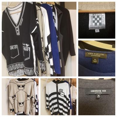 LOT 481MBC: Ladies Sweaters-Ann Taylor, Leo & Ugo, Barbara Wells Studio & More