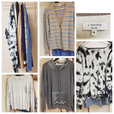 LOT 486MBC: Sweaters by j. society, Lilla P, Drew & More