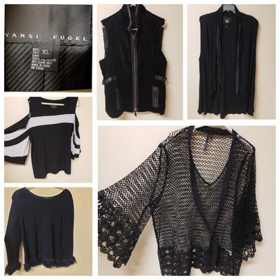 LOT 493MBC: Designer Black Tops-Sun Kim, Frank Lyman, Yansi Fugel, Kay Celine & Others