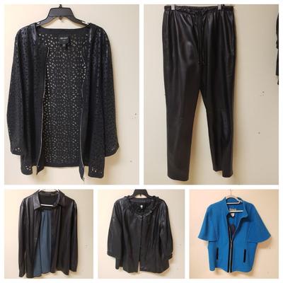 LOT 496MBC: Vintage Leather Drawstring Pants, Saks Fifth Avenue, Alice+Olivia & More