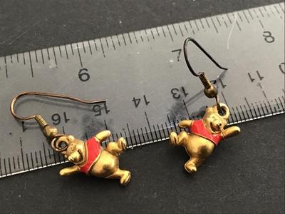 Vintage Poo Bear Disney Earrings