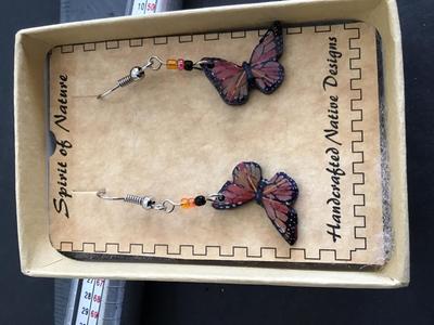 Butterfly Earrings Hand crafted New