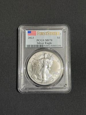 GRADED MS70 2023 AMERICAN EAGLE SILVER DOLLAR
