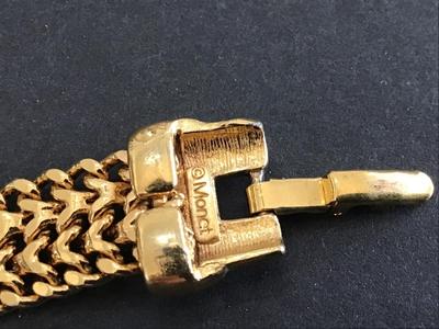 Monet Bracelet Gold Tone Link Bracelet