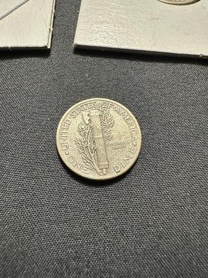 1936, 1937 AND 1943 MERCURY DIMES - .900 SILVER