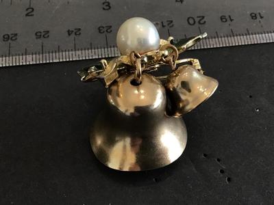Vintage Bell Holiday Brooch