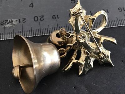 Vintage Bell Holiday Brooch