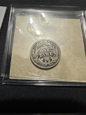 1911, 1913 AND 1916 BARBER DIMES - .900 SILVER