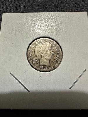 1911, 1913 AND 1916 BARBER DIMES - .900 SILVER