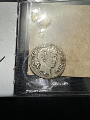 1911, 1913 AND 1916 BARBER DIMES - .900 SILVER